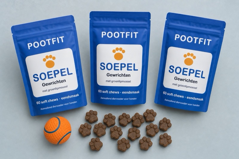3 maanden: 180 chews en een gratis speelbal